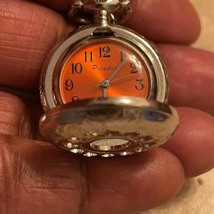 Picador woman’s watch necklace silver tone used with chain